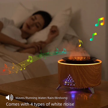 Wholesale New Arrival Remote Control Volcano Humidifier Diffuser Wholesale Fire Flame Diffuser With Lights