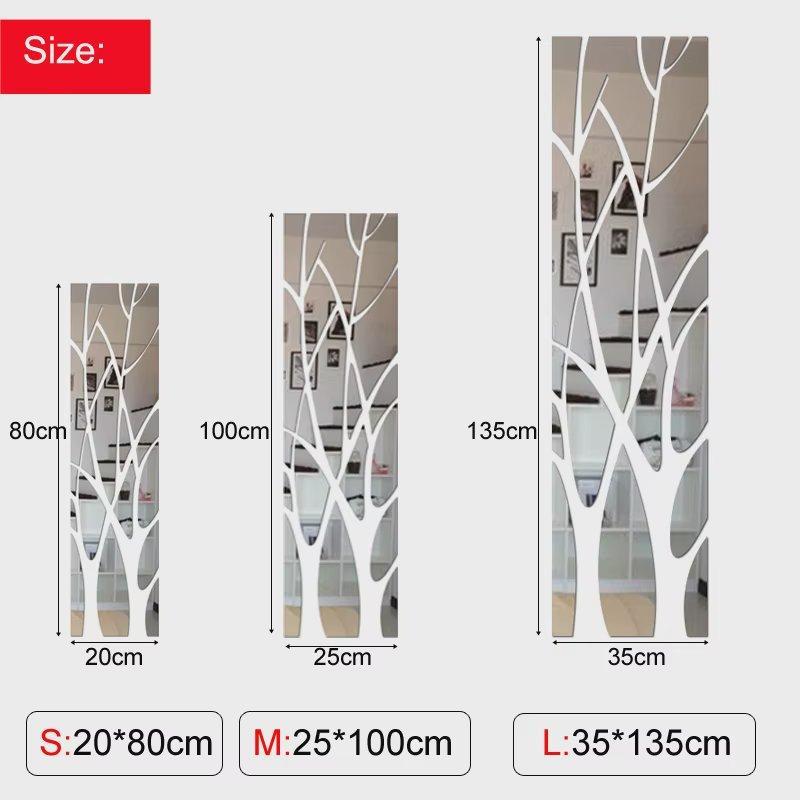 3D Mirror Wall Stickers Tree Shaped Mirror