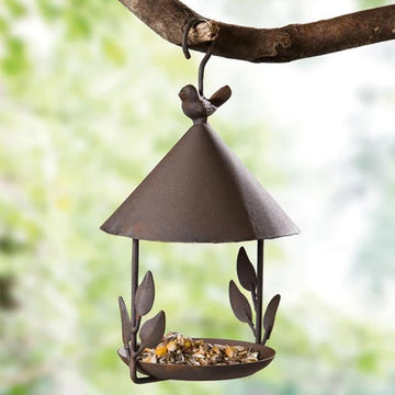 American Made Old Wrought Iron Bird Feeder