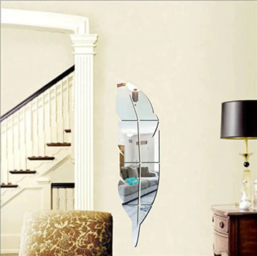 Silver Acrylic Leaf Mirror